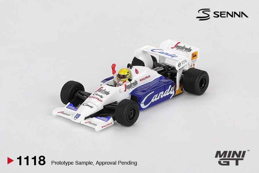 Mini GT #1118 -Toleman TG184 #19 Ayrton Senna 1984 Monaco Grand Prix 2nd Place | 1:64