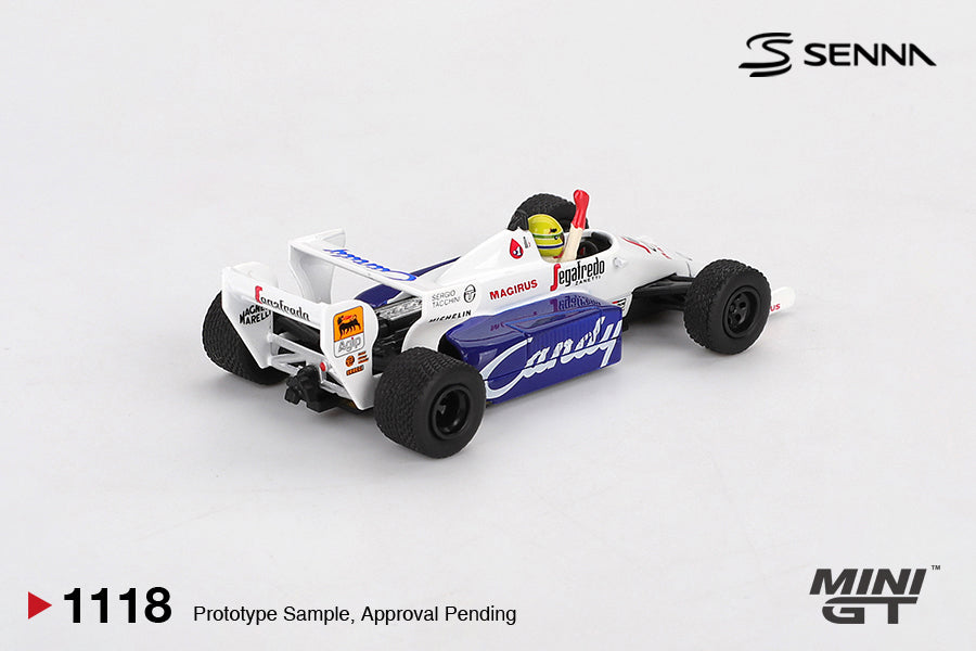 Mini GT #1118 -Toleman TG184 #19 Ayrton Senna 1984 Monaco Grand Prix 2nd Place | 1:64