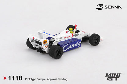 Mini GT #1118 -Toleman TG184 #19 Ayrton Senna 1984 Monaco Grand Prix 2nd Place | 1:64