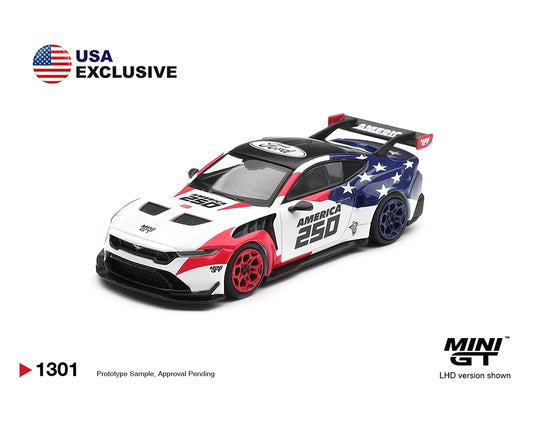 Mini GT #1301 - Ford Mustang GTD America 2025 USA EXCLUSIVE (BLISTER PACK) 2026 | 1:64