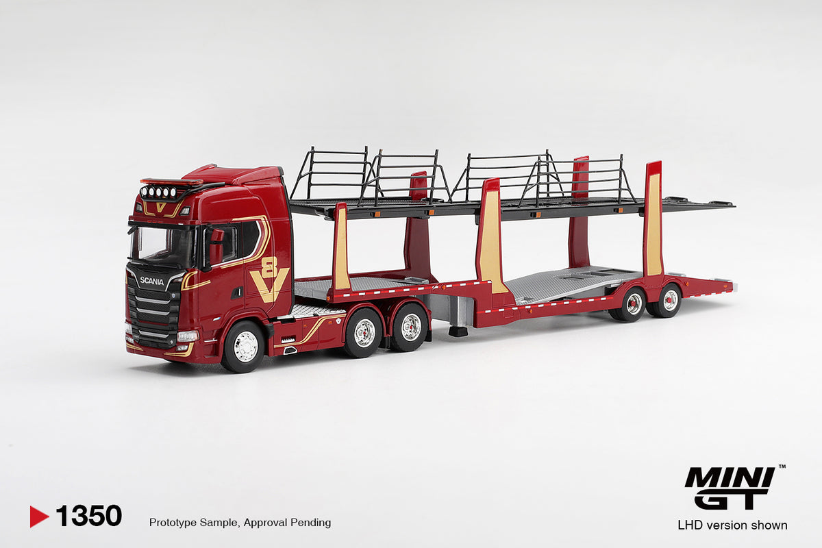 Mini GT #1350 - Scania 770S A6x4NA Car Transporter V8 50th Anniversary | 1:64