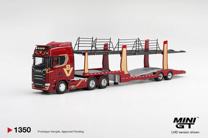 Mini GT #1350 - Scania 770S A6x4NA Car Transporter V8 50th Anniversary | 1:64