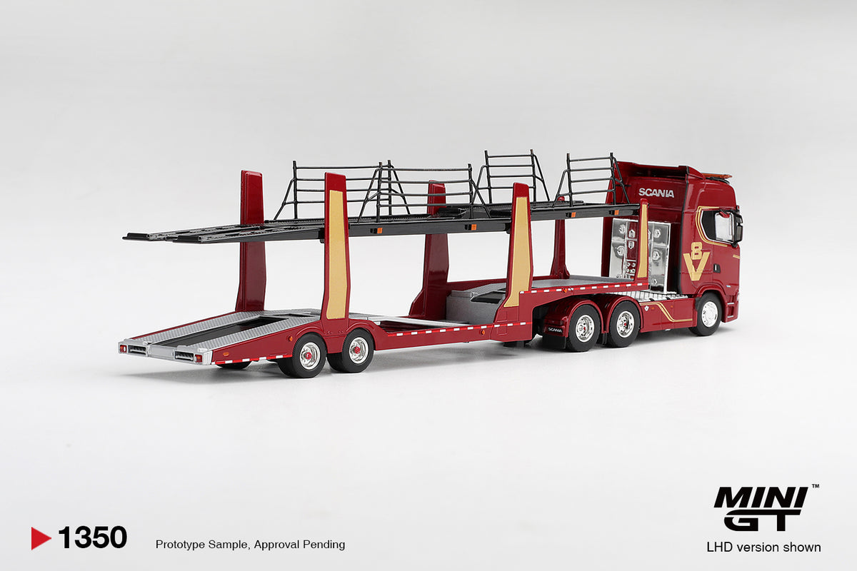 Mini GT #1350 - Scania 770S A6x4NA Car Transporter V8 50th Anniversary | 1:64