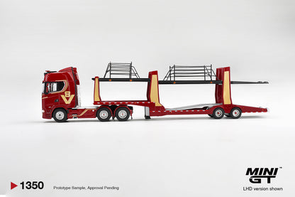 Mini GT #1350 - Scania 770S A6x4NA Car Transporter V8 50th Anniversary | 1:64