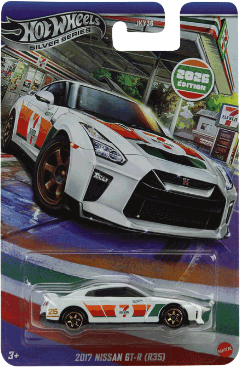 Hot Wheels 2026 7-11 EXCLUSIVE Silver Series 2017 Nissan GT-R (R35) | 1:64