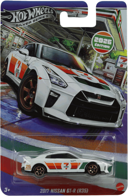 Hot Wheels 2026 7-11 EXCLUSIVE Silver Series 2017 Nissan GT-R (R35) | 1:64