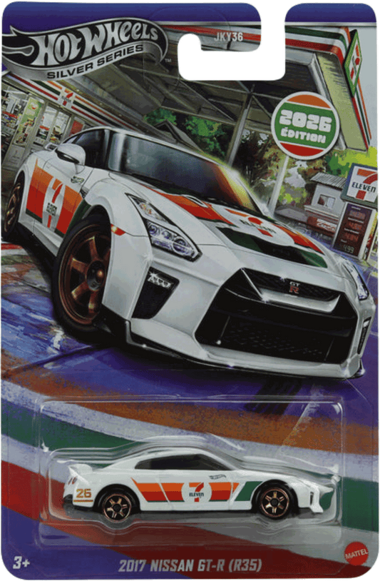 Hot Wheels 2026 7-11 EXCLUSIVE Silver Series 2017 Nissan GT-R (R35) | 1:64