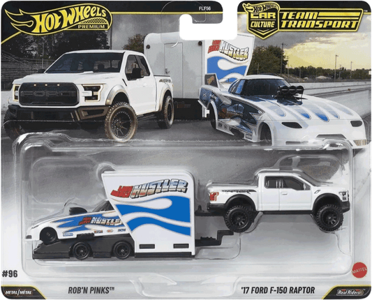 Hot Wheels 2026 Team Transport Rob'n Pinks & '17 Ford F-150 Raptor | 1:64