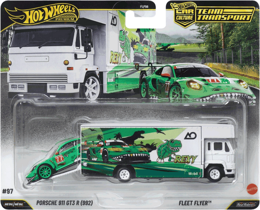 Hot Wheels 2026 Team Transport Porsche "REXY" 911 GT3 R (992) & Fleet Flyer | 1:64