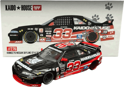 Kaido House - Mini GT: Kaido GT Nissan Skyline GT-R (R33) Black Kaido Cat (KHMG276) inkl. CHANCE auf CHASE! | 1:64