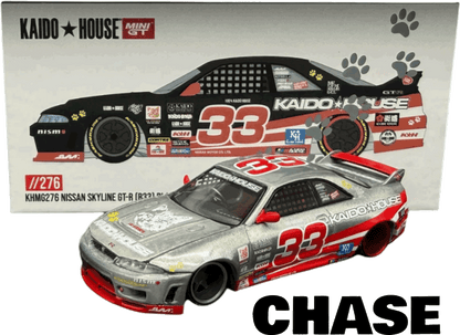 Kaido House - Mini GT: Kaido GT Nissan Skyline GT-R (R33) Black Kaido Cat (KHMG276) inkl. CHANCE auf CHASE! | 1:64