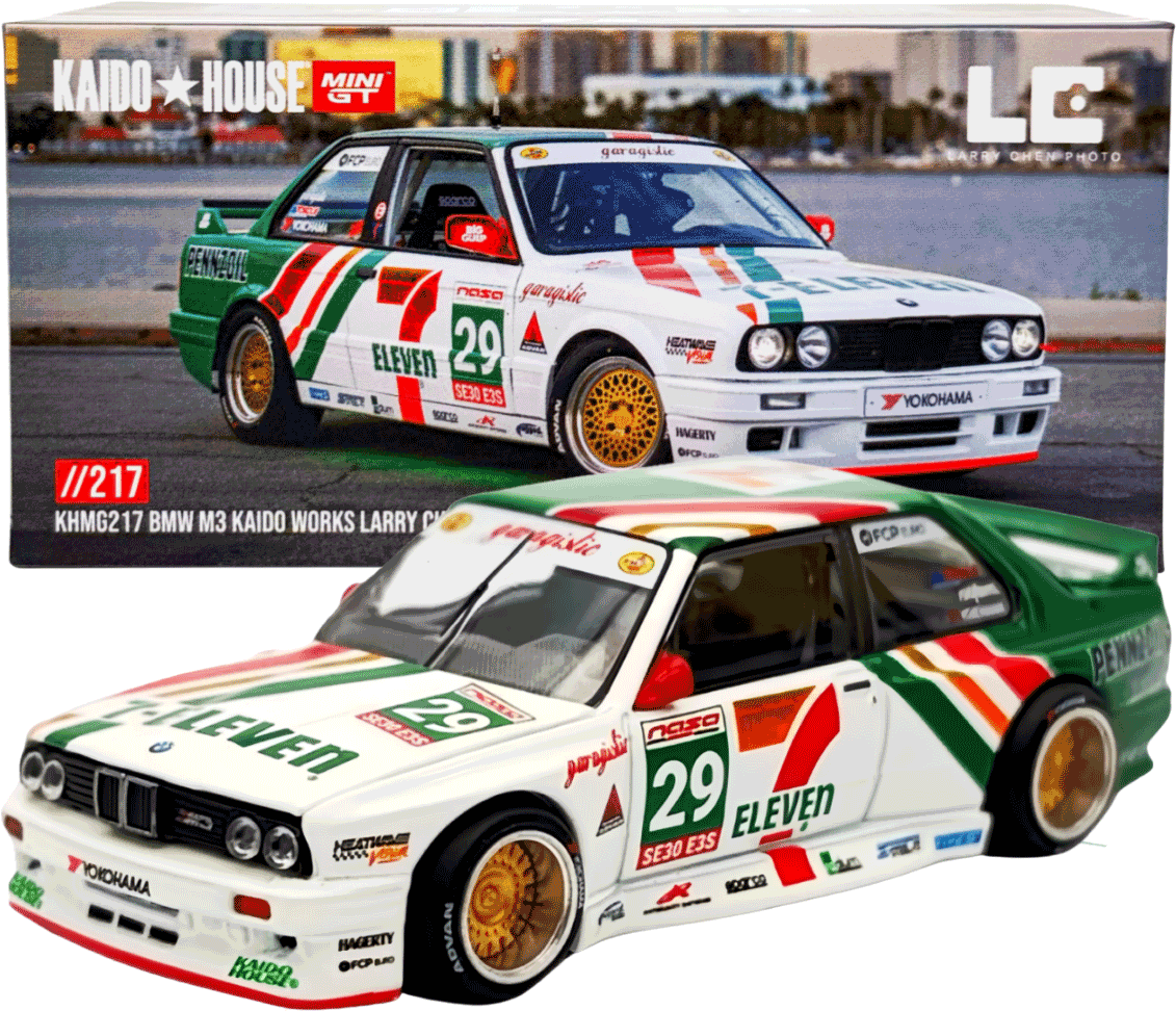 Kaido House - Mini GT: BMW M3 (E30) Kaido Works Larry Chen V1, USA Exclusive (KHMG217) inkl. CHANCE auf CHASE! | 1:64