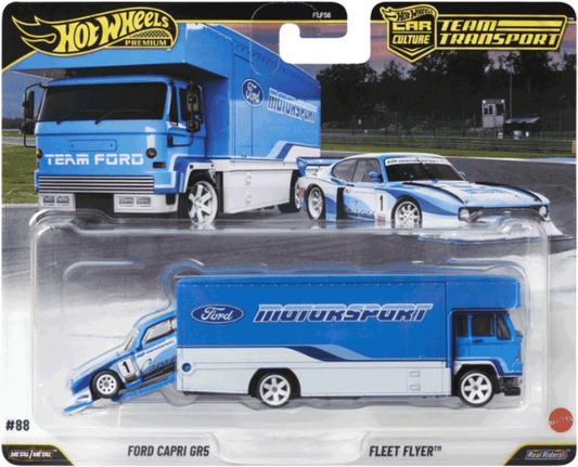 Hot Wheels Team Transport 2026 Ford Capri GR5 & Fleet Flyer | 1:64