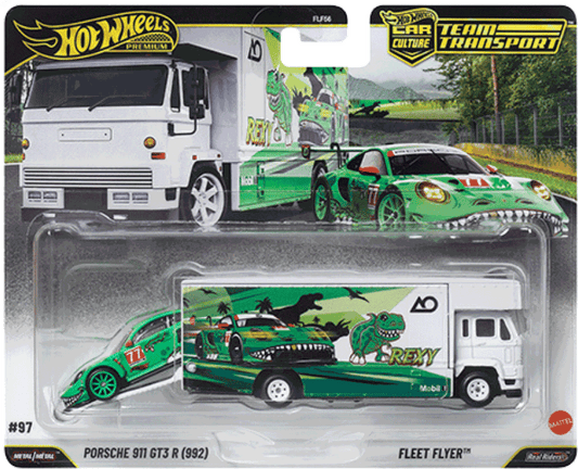 Hot Wheels 2026 Team Transport Porsche "REXY" 911 GT3 R (992) & Fleet Flyer | 1:64