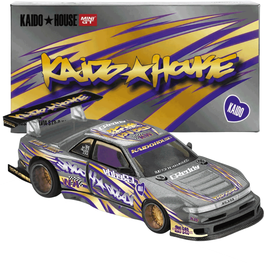 Kaido House - Mini GT: Nissan Silvia S13-R Kaido Works Drift V1 (KHMG235) inkl. CHANCE auf CHASE | 1:64