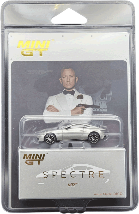 Mini GT #910-007E - Aston Martin DB10 *Spectre* English Blister Packaging | 1:64