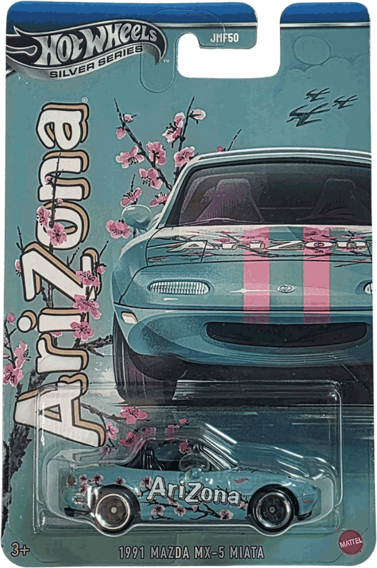 Hot Wheels 2026 7-11 EXCLUSIVE Silver Series 1991 Mazda MX-5 Miata Arizona Tea | 1:64
