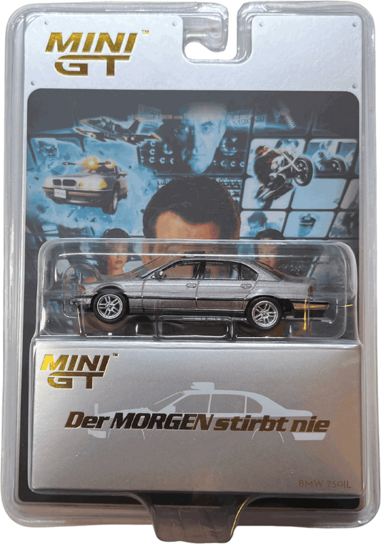 Mini GT #902-007G - BMW 750 IL (E38) *Tomorrow Never Die* German Blister, silver | 1:64