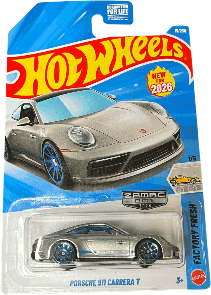 Hot Wheels 2026 US Exclusive ZAMAC Porsche 911 Cabriolet | 1:64