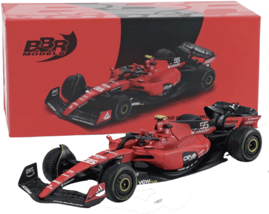 BBR Models - Mini GT: Ferrari SF23 #55 C. Sainz, Monaco GP 2023 | 1:64