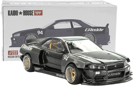 Kaido House - Mini GT: Nissan Skyline GT-R (R34) Greddy V2 (KHMG222) inkl. Chance auf CHASE! | 1:64