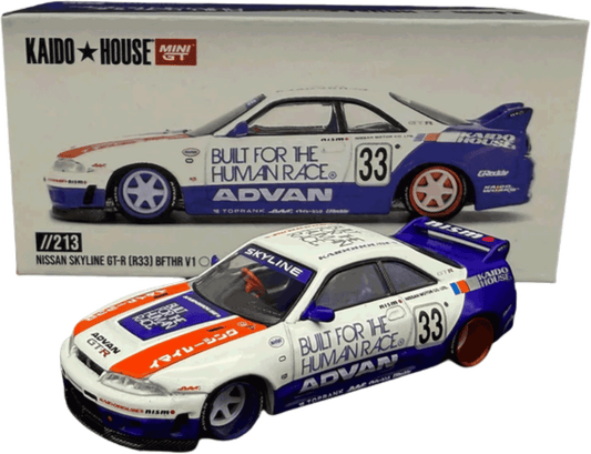Kaido House - Mini GT: Nissan GTR (R33) BFTHR V1 (KHMG213) inkl. CHANCE auf CHASE! | 1:64