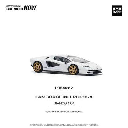 Pop Race - Lamborghini Countach LPI 800-4, white | 1:64