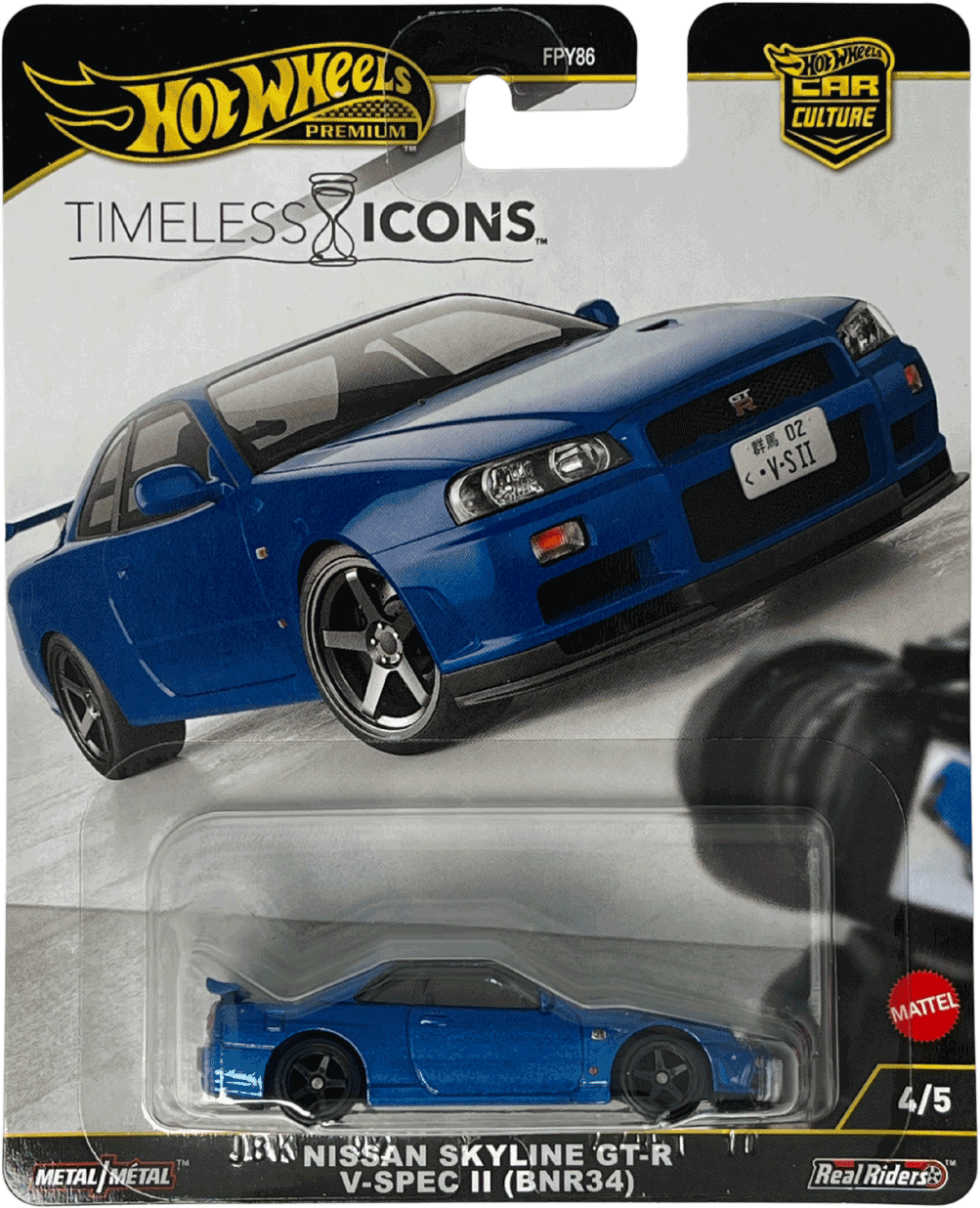Hot Wheels 2025 Timeless Icons Nissan Skyline GT-R V-Spec II (BNR34) | 1:64