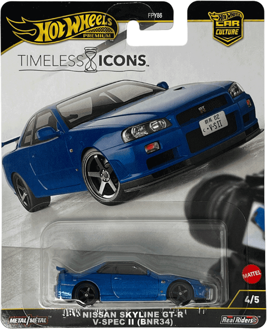 Hot Wheels 2025 Timeless Icons Nissan Skyline GT-R V-Spec II (BNR34) | 1:64