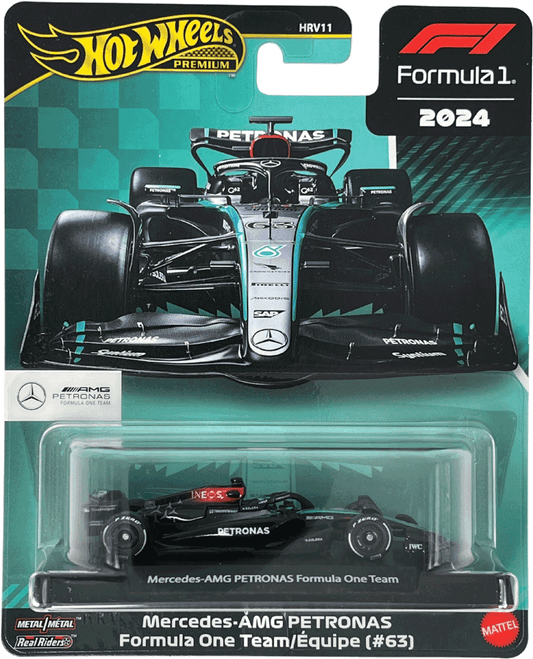 Hot Wheels Premium F1 2024 George Russel Mercedes-AMG Formula One Team #63 | 1:64