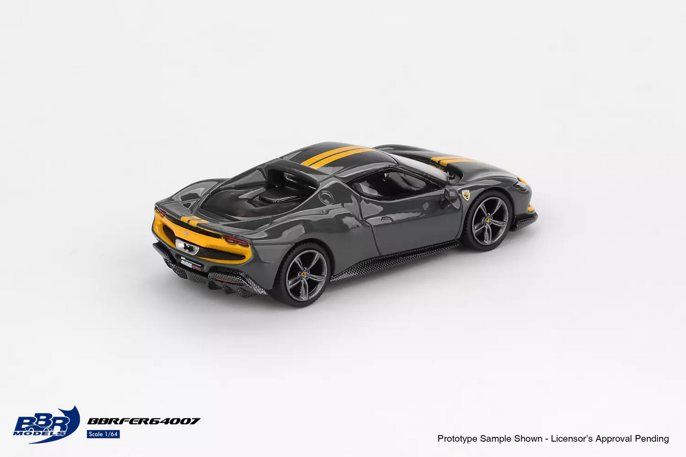 BBR Models - Mini GT: Ferrari 296 GTB, Assetto Grigio Scuro | 1:64