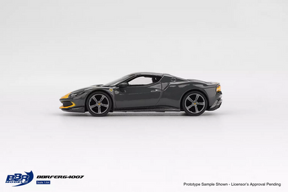 BBR Models - Mini GT: Ferrari 296 GTB, Assetto Grigio Scuro | 1:64