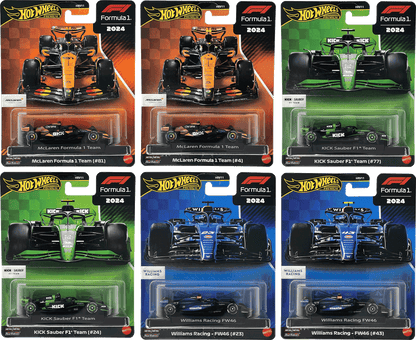 Hot Wheels Premium F1 2024 Set: McLaren, Sauber, Williams: Norris, Piastri & Co. | 1:64