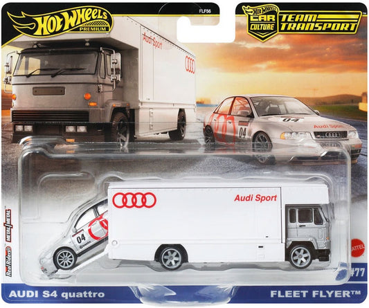 Hot Wheels Team Transport Audi S4 Quattro & Fleet Flyer | 1:64