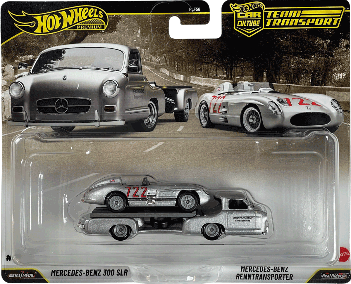 Hot Wheels 2026 Team Transport Mercedes-Benz 300 SLR & Mercedes Benz Renntransporter | 1:64