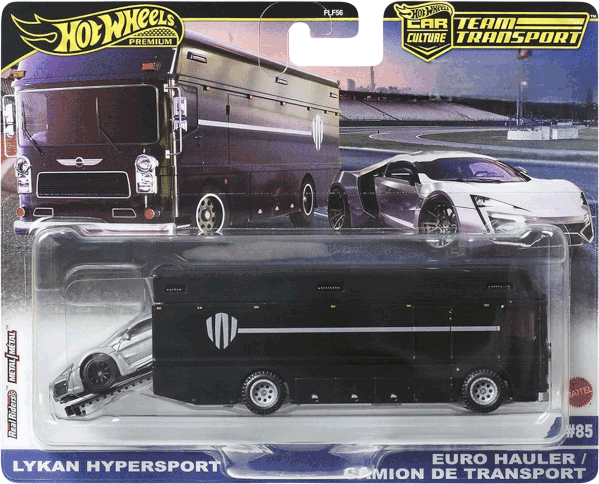 Hot Wheels Team Transport 2025 3er Set: Ferrari, Toyota & Lykan Hypersport | 1:64