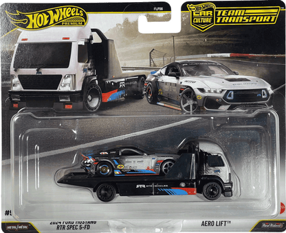 Hot Wheels 2026 Team Transport 2024 Ford Mustang RTR Spec 5-FD & Aero Lift | 1:64
