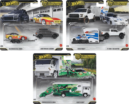 Hot Wheels 2026 Team Transport Set: Porsche REXY, Porsche 944 & Rob'n Pinks | 1:64