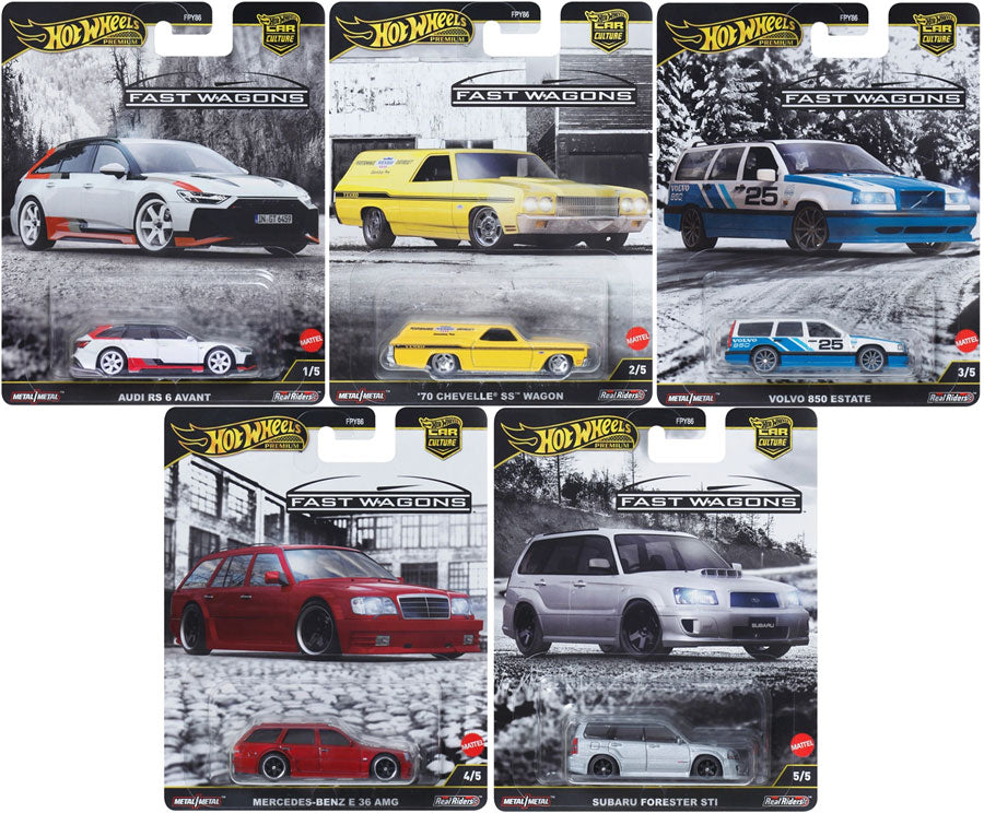 Hot Wheels 2025 Premium Car Culture Fast Wagons Set | 1:64