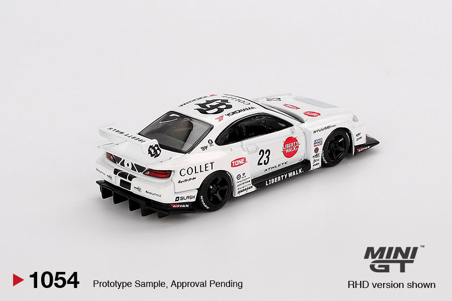 Mini GT #1054 - Nissan Silvia S15 LB-Super Silhouette Athlete, white | 1:64