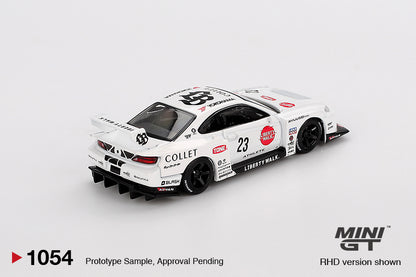 Mini GT #1054 - Nissan Silvia S15 LB-Super Silhouette Athlete, white | 1:64