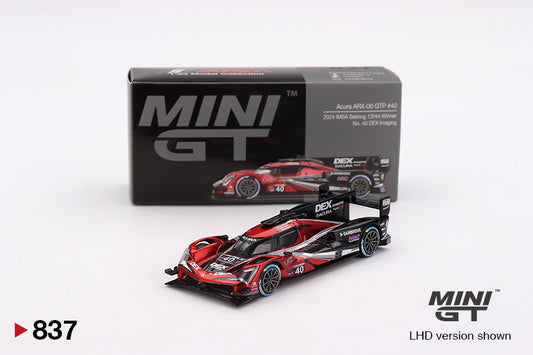 Mini GT #837 - Acura ARX-06 GPT #40 Wayne Taylor Racing Sebring 12hrs Winner, schwarz/rot | 1:64