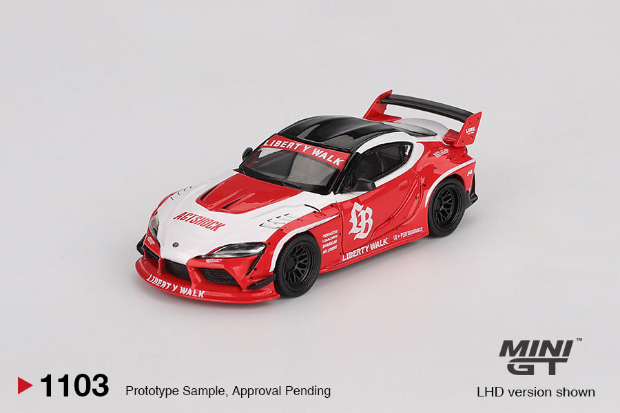 Mini GT #1103 - LB★WORKS Toyota GR Supra, Red | 1:64