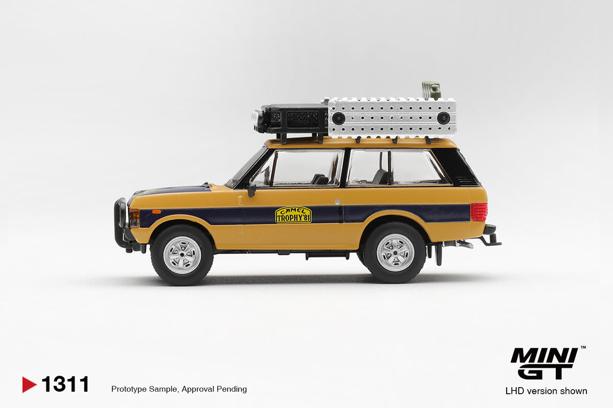 Mini GT #1311 - Range Rover 1981 Camel Trophy Sumatra N.Sudmann &amp; F.Hofmann | 1:64