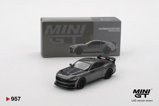 Mini GT #957 - Ford Mustang Dark Horse 2024, Carbonized Gray | 1:64
