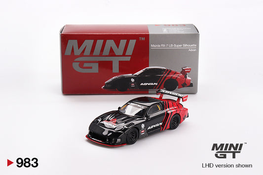 Mini GT #983 - Mazda RX-7 LB-Super Silhouette Advan, schwarz/rot | 1:64