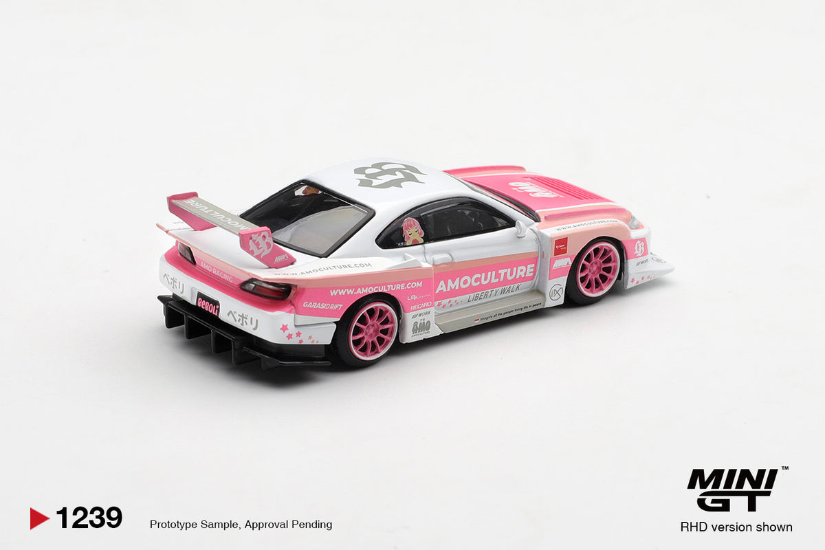 Mini GT #1239 - Nissan SILVIA (S15) LB-Super Silhouette AMOCULTURE | 1:64