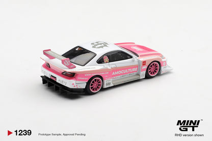 Mini GT #1239 - Nissan SILVIA (S15) LB-Super Silhouette AMOCULTURE | 1:64