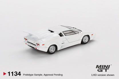 Mini GT #1134 - Lamborghini Countach 25th Anniversary, White | 1:64