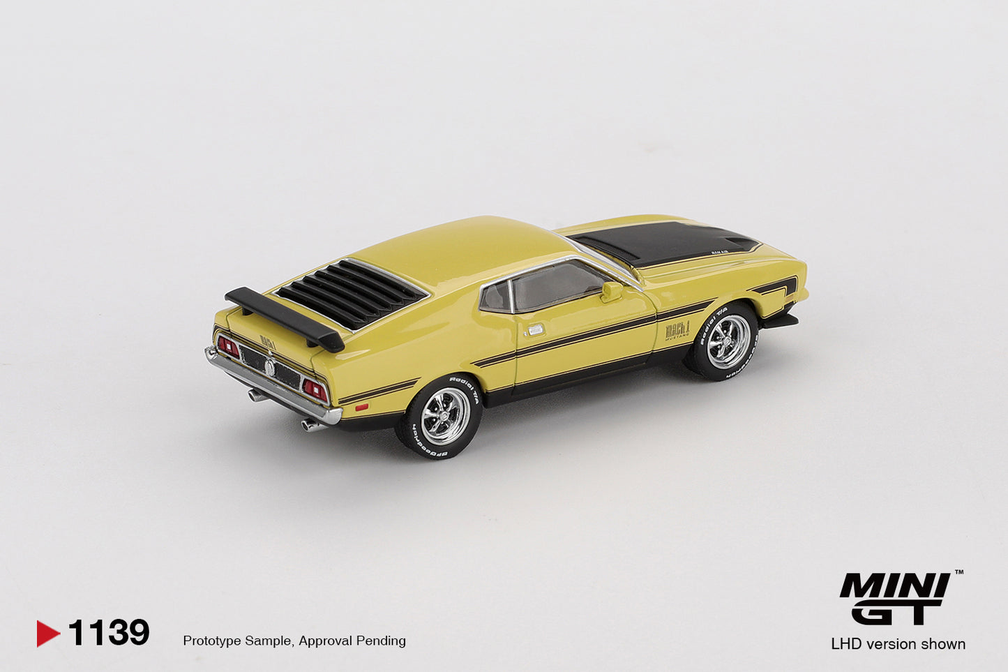Mini GT #1139 - Ford Mustang Mach1, Grabber Yellow | 1:64